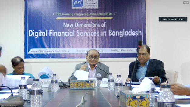 PRI Training Programme for Journalists on “New Dimensions of Digital Financial Services in Bangladesh”